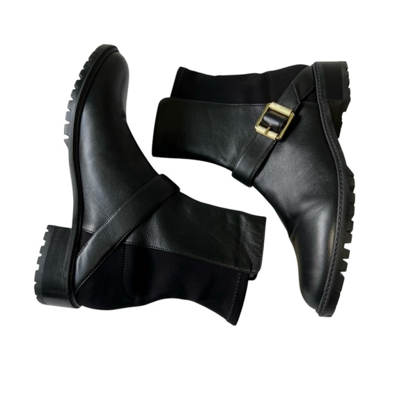 Stuart Weitzman City Buckle 5050 Black Leather Boots Women’s Size 10.5 - Picture 6 of 9